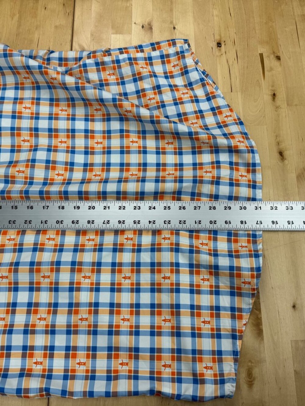 Magellan Outdoors Vented Fishing Shirt Houston Rodeo Orange Blue Plaid XL - Picture 8 of 15